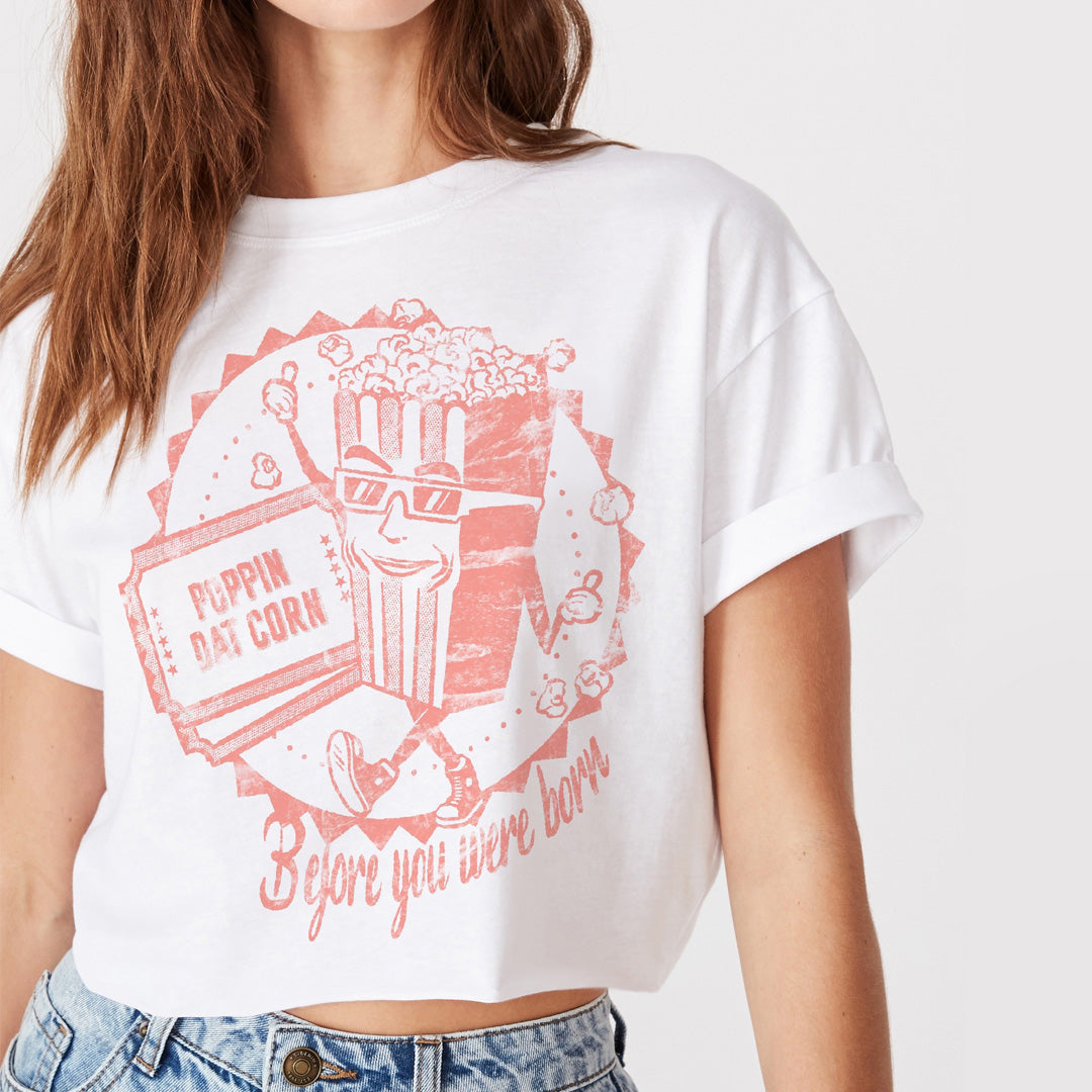Graphic T-shirt, Cute Design, POPPIN DAT CORN